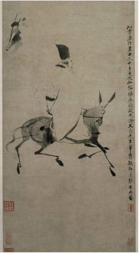 图8:徐渭《骑驴图》
